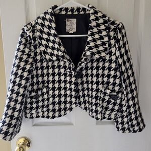 Black and White Houndstooth Jacket